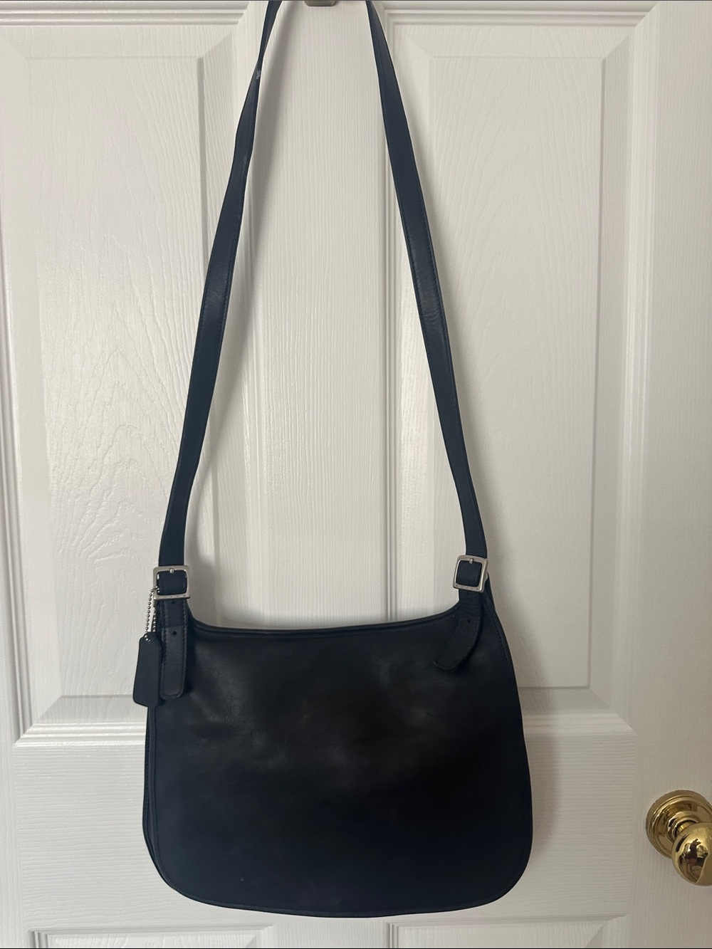 Coach Classic Black Leather Shoulder Bag